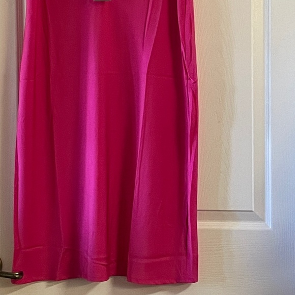 French Connection Women’s Bright Pink Long Pencil Skirt NWT Side Zipper Size 10 - Picture 11 of 14